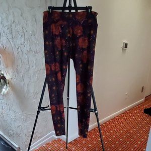 Purple and Gold Rose LuLaRoe Leggings